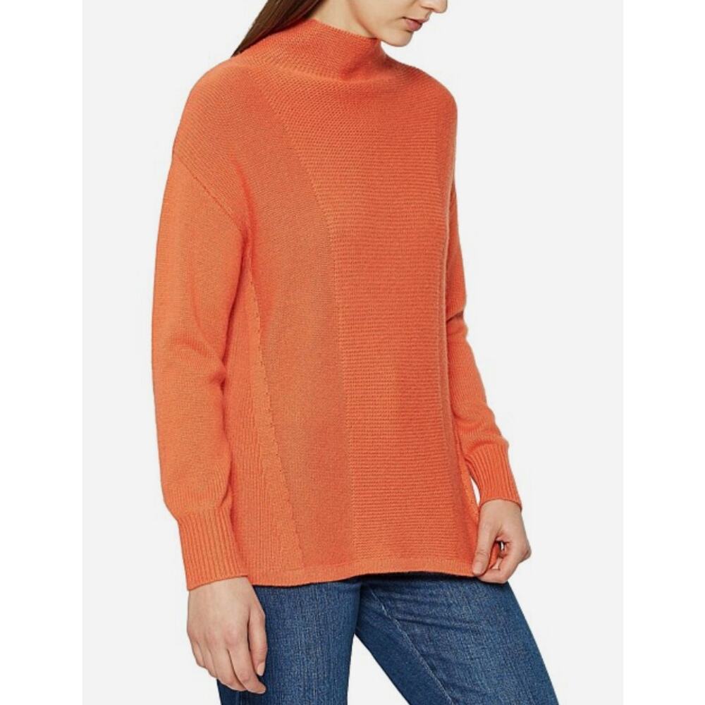 Reiss Naomi Roll Neck Side‎ Split Jumper Women’s M Orange Knit Sweater Casual